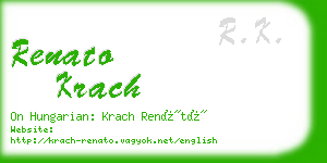 renato krach business card